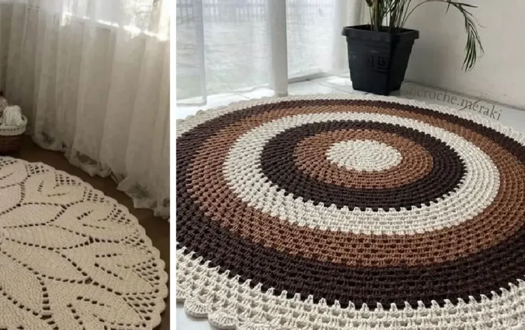 lindo tapete de croch redondo vai deixar a sua sala muito chique 491b90f8